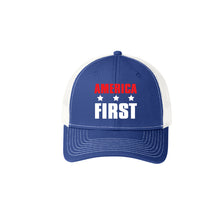 Load image into Gallery viewer, America First Trucker Hat - Royal
